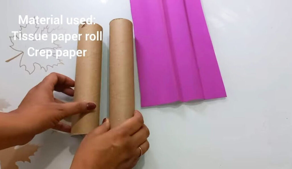 Tissue paper roll craft
door hanging