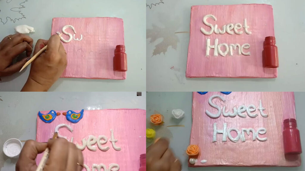 Amazing DIY craft to welcome the Guest-Sweet home wall hanging décor